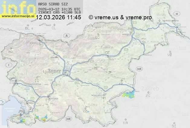 Radarska karta padavin