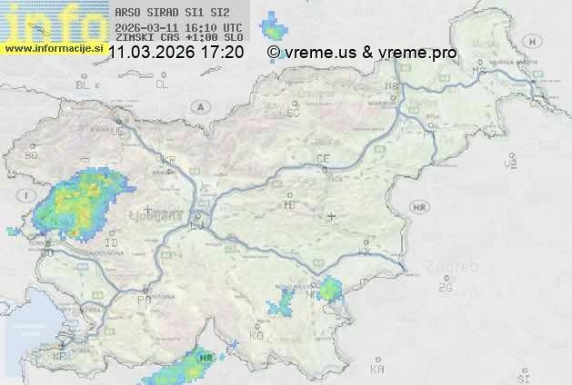 Radarska karta padavin