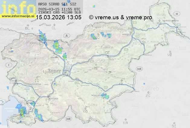 Radarska karta padavin