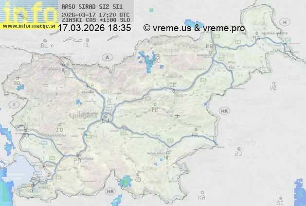 Radarska karta padavin