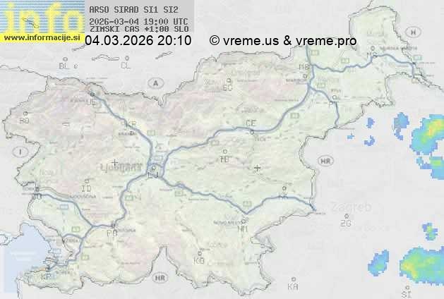 Radarska karta padavin
