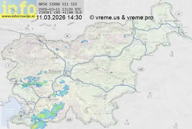 Radarska karta padavin