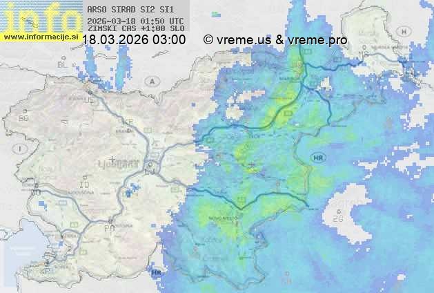 Radarska karta padavin