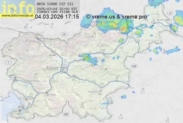 Radarska karta padavin