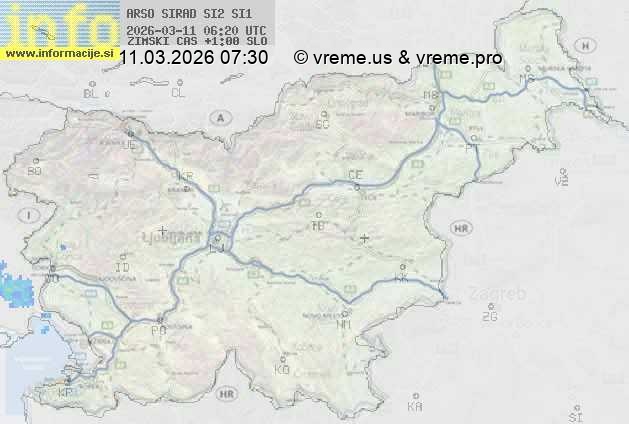 Radarska karta padavin