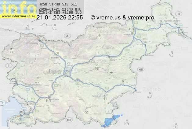 Radarska karta padavin