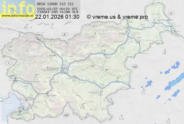 Radarska karta padavin