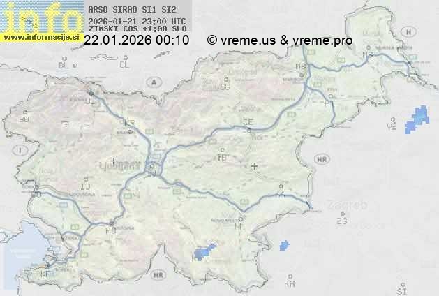Radarska karta padavin