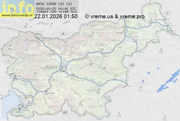 Radarska karta padavin