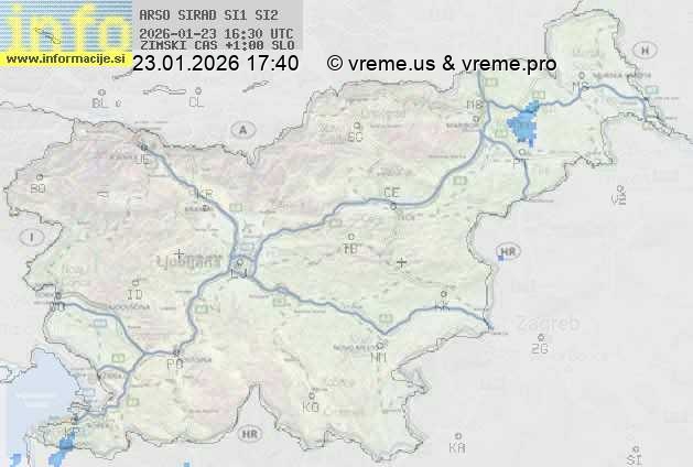 Radarska karta padavin