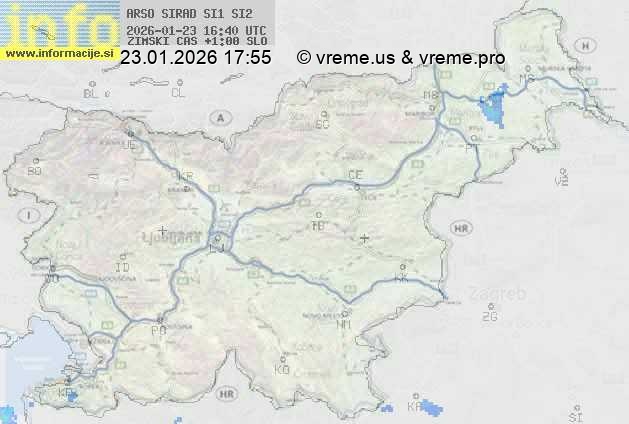 Radarska karta padavin