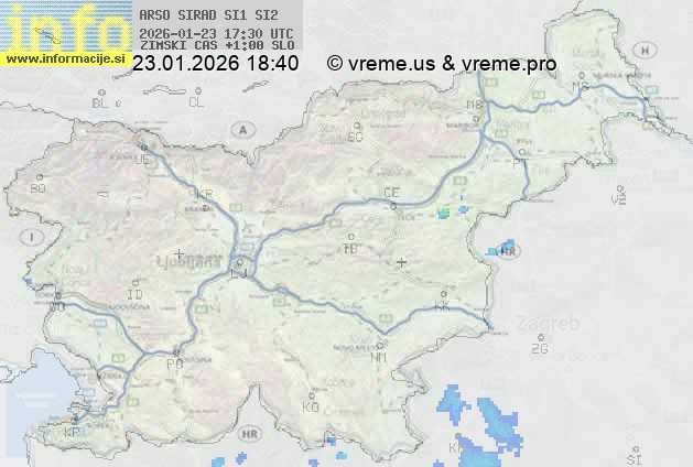 Radarska karta padavin