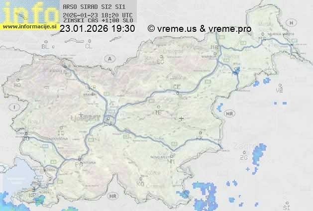 Radarska karta padavin