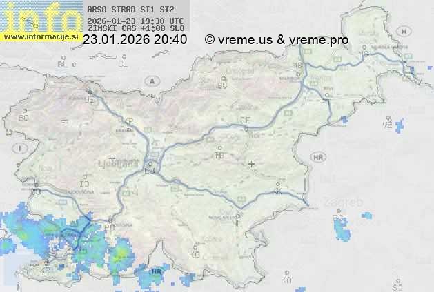 Radarska karta padavin