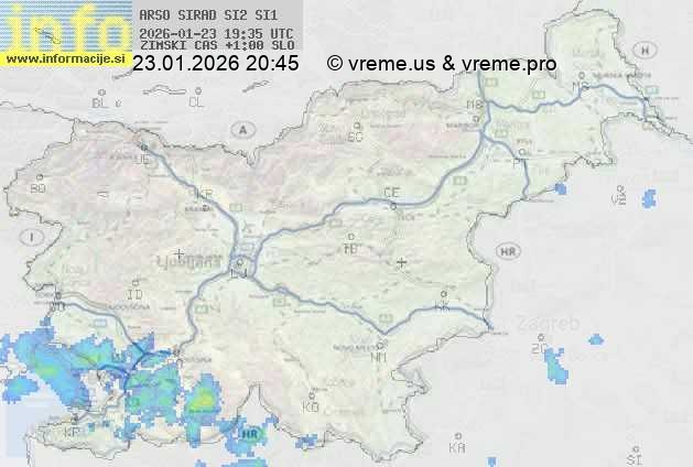 Radarska karta padavin