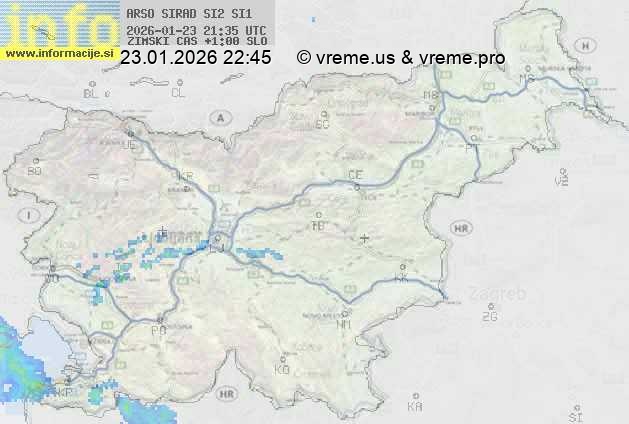 Radarska karta padavin