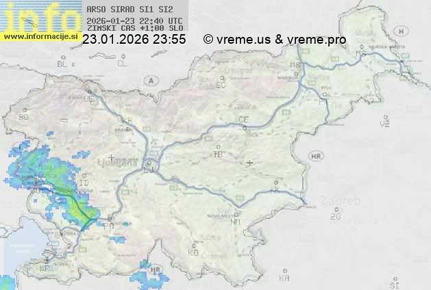 Radarska karta padavin