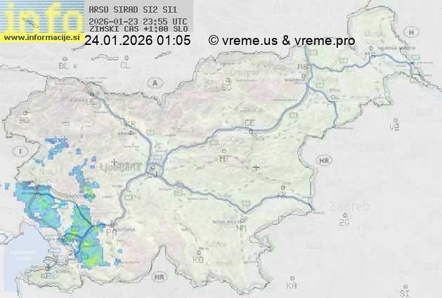 Radarska karta padavin