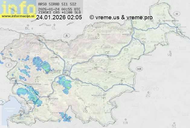 Radarska karta padavin