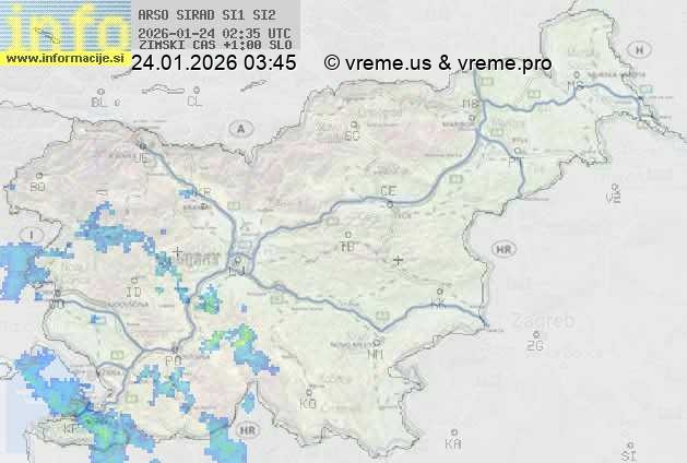 Radarska karta padavin