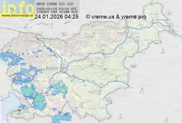 Radarska karta padavin