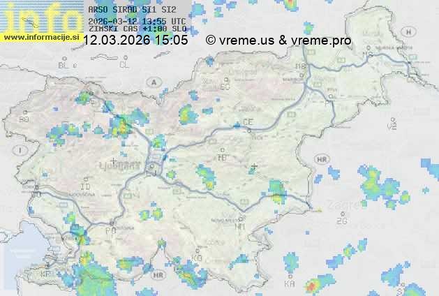 Radarska karta padavin