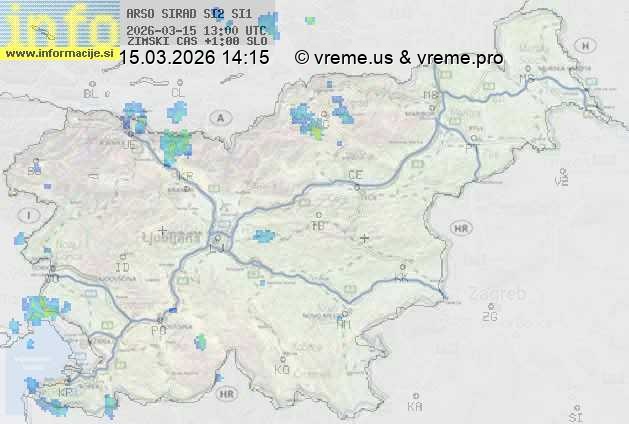 Radarska karta padavin