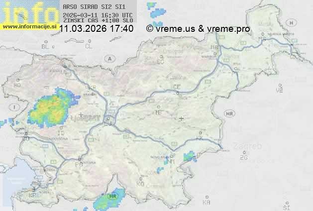 Radarska karta padavin