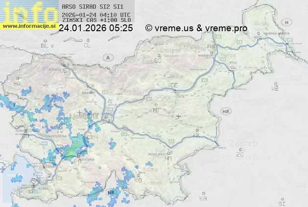 Radarska karta padavin