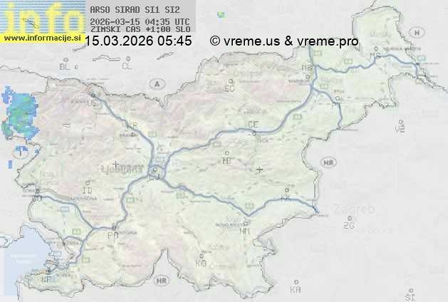 Radarska karta padavin