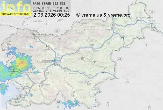 Radarska karta padavin
