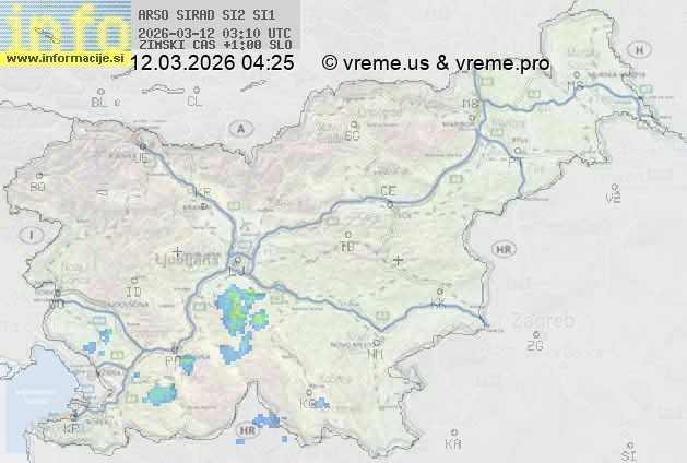 Radarska karta padavin