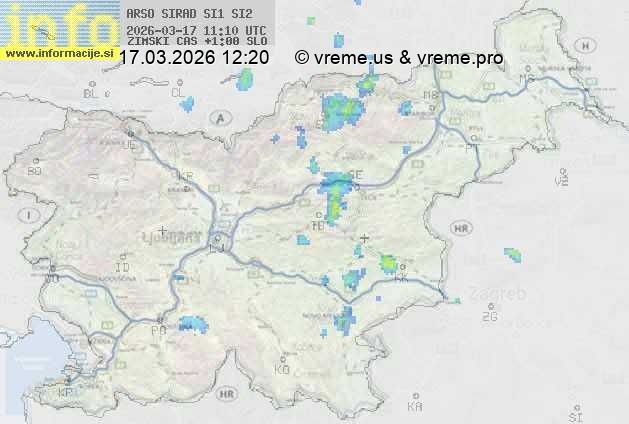 Radarska karta padavin