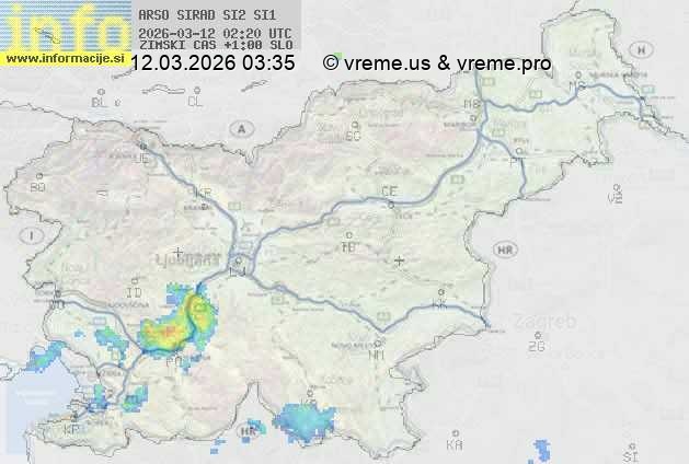 Radarska karta padavin