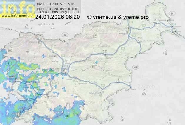 Radarska karta padavin