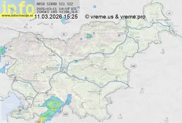 Radarska karta padavin