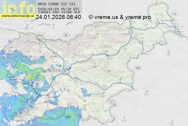 Radarska karta padavin