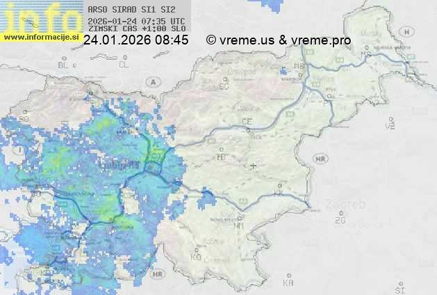 Radarska karta padavin