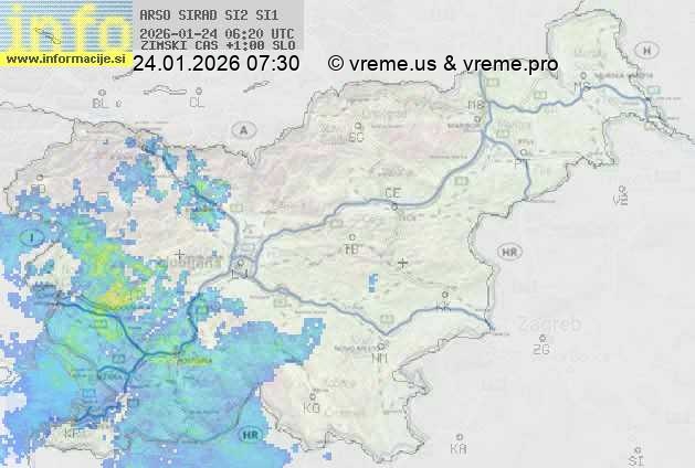 Radarska karta padavin