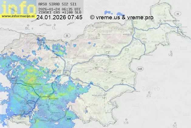 Radarska karta padavin
