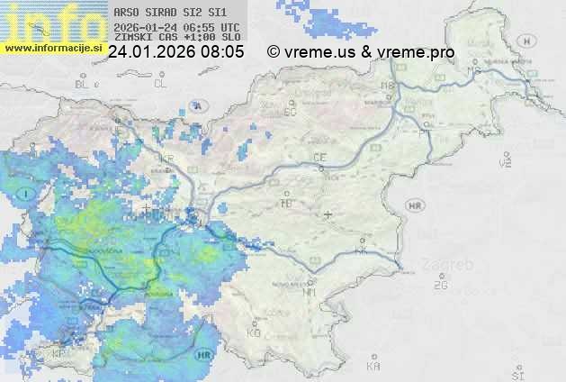 Radarska karta padavin