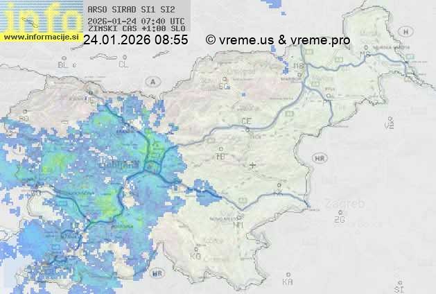 Radarska karta padavin