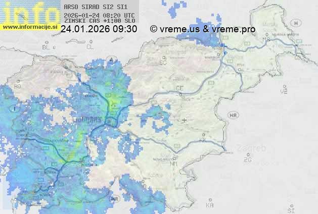 Radarska karta padavin