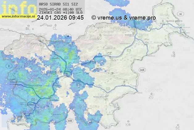 Radarska karta padavin