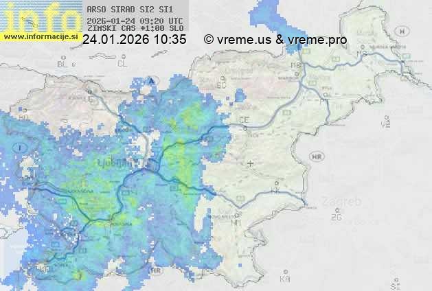 Radarska karta padavin