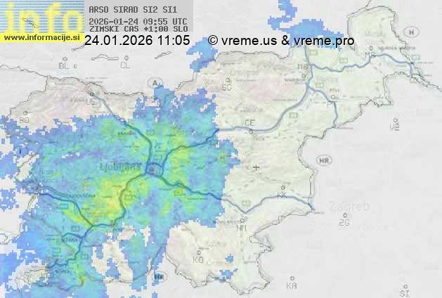 Radarska karta padavin