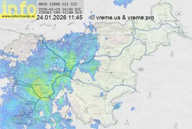 Radarska karta padavin
