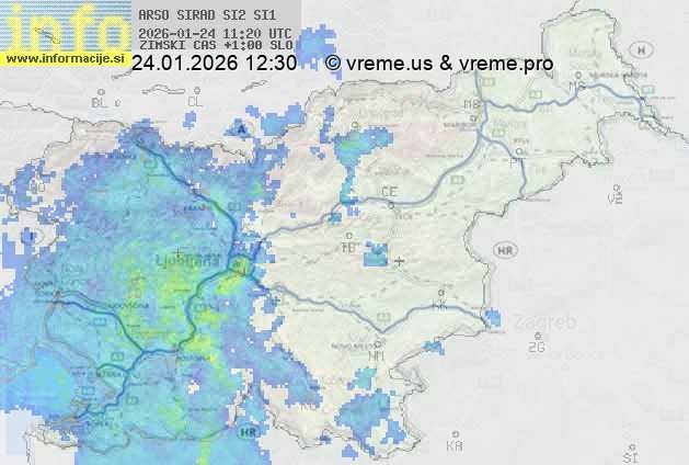 Radarska karta padavin