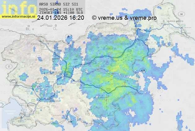Radarska karta padavin