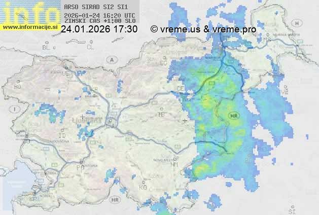 Radarska karta padavin